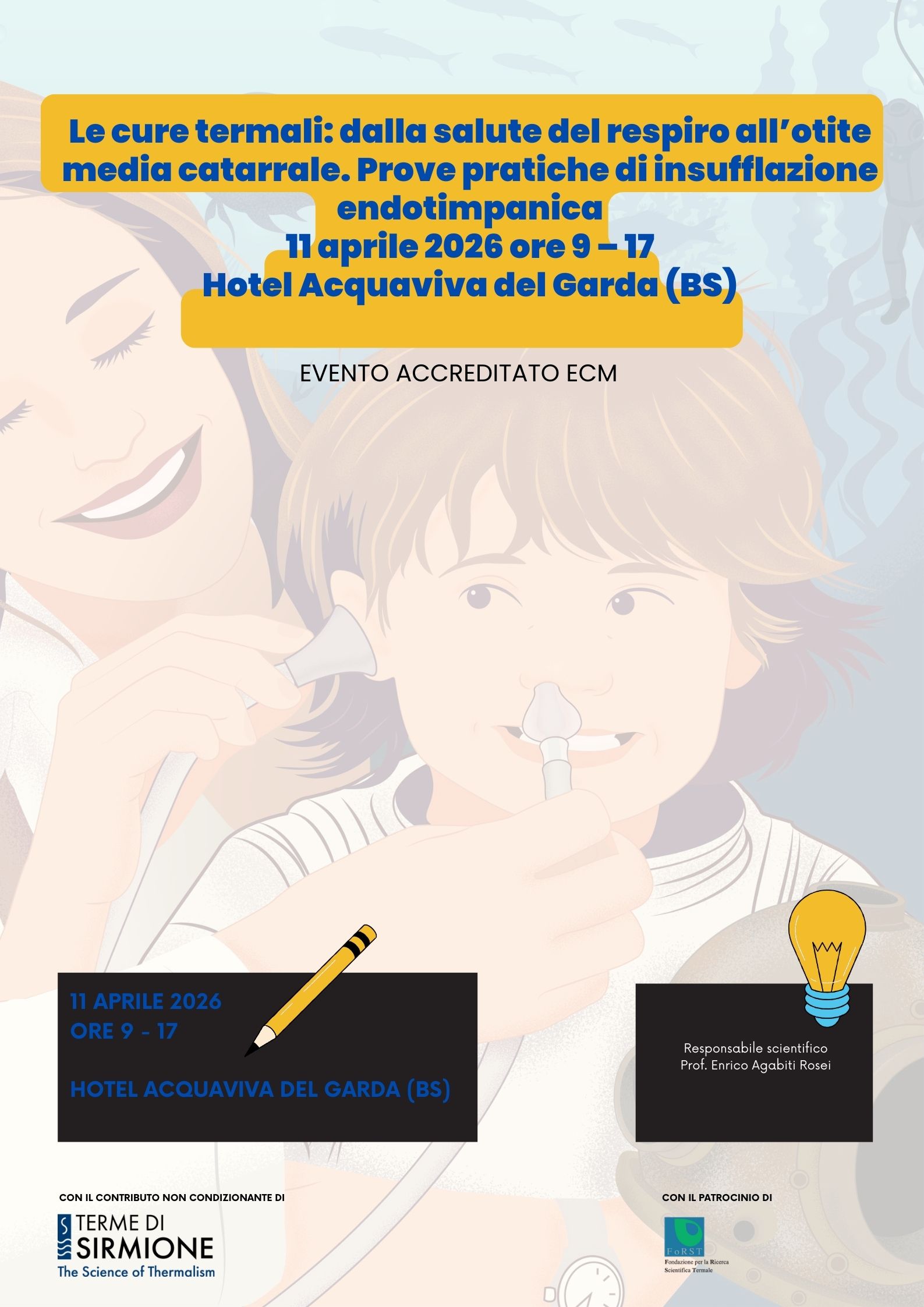 Programma LE CURE TERMALI PER LA SALUTE DEL RESPIRO CON PROVE PRATICHE DI INSUFFLAZIONE ENDOTIMPANICHE